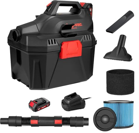 Shop-Vac 5430022 Cordless 2-in-1 Wet/Dry Vac and Blower, 1.5 Inch Diameter x 5 Foot Hose, Includes 20V Rechargeable Battery, Lightweight Design