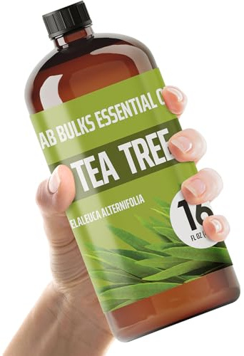 Lab Bulks Essential Oil Aceite esencial de árbol de té, botella grande de 16 onzas para difusor, cara, cabello, aromaterapia y espray de árbol de té (473 ml)