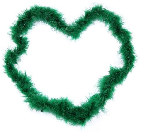 Asudaro Damen Bunte Federboa Truthahnfedern 2M Federboa Flauschige Partydekor Kostümverkleidung Requisite Showgirl Kostüm Accessoire Karneval Boa Feder Schal Karneval Themenparty(ø 8~10cm) Dunkelgrün