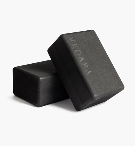VEDARA® Yogablock EVA - Leicht und Formstabil - Yogaklotz aus Moosgummi - EVA Block für Yoga, Pilates, Fitness - Yoga Block für Anfänger und Fortgeschrittene (Doppelpack)