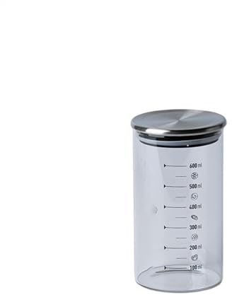 LUNCHS Uso Domestico Barattolo per Lievito Barattoli per Lievito Riutilizzabile Fermentazione dell'impasto del Pane della Pizza Kit Barattolo per Lievito (Color : Graduated 600 ml)