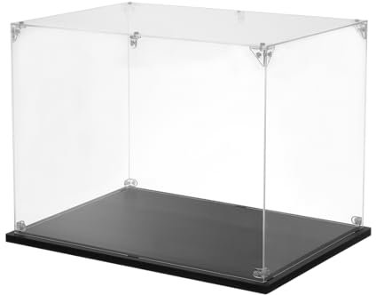 QUARKZMAN Acryl Display Case, 10''x10''x6'' Klarer Display-Box Aufbau Staubdichte Display-Box Aufbewahrungsorganisator für Sammlerstücke Action-Figuren