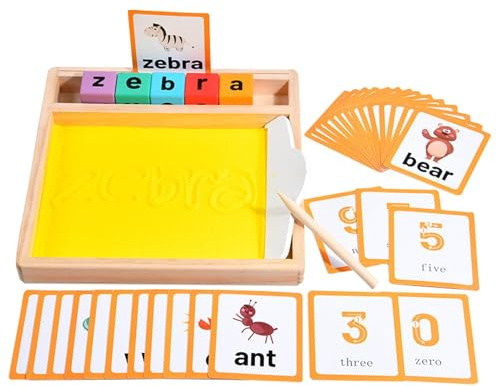 Learning Sand Tray, Tracing Sand Tray, Letter Tracing Tray, Sand Writing Educational Tray, Tracing and Drawing Tray, Sand Tray 22,5 x 2,1 x 2,4 cm for Childrens Letter Learning