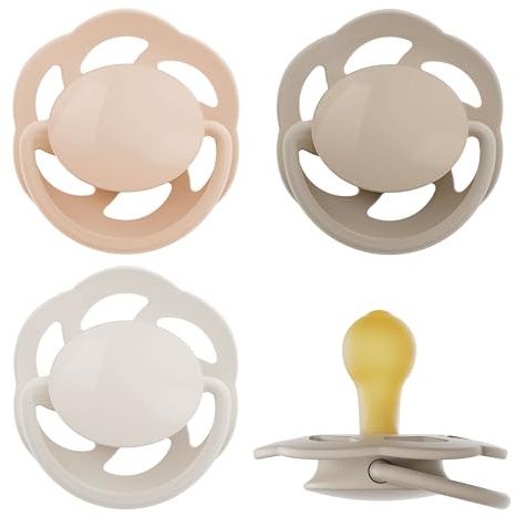 nip Cherry Newborn Schnuller 0-2 Monate 4er Pack Kirschform Latex | stillfreundlich kiefergerecht hautfreundlich natürlicher Rundsauger Naturkautschuk Made in Germany Größe 0 orange/braun