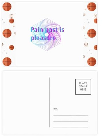 Painful Past Sle Hexagon Basketball Postkarten-Set, Dankeskarte, Versandseite, 20 Stück