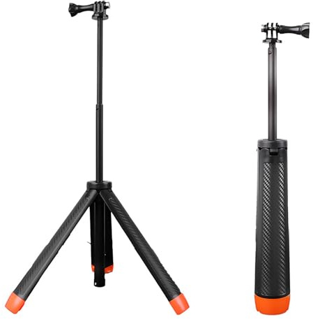 Trípode flotante 4 en 1 para selfie Action 5 Pro 4 3 para X4 X3 Ace Pro 2, como extensión a prueba de agua, soporte de trípode con mango flotante, ajuste de altura de 9.25 a 22.45 pulgadas