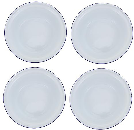 EXHUMKY 4pezzi Ciotole Smalto Da Scodelle Versatili Per Zuppe Pasta e Insalate Per Uso Domestico e Ristoranti