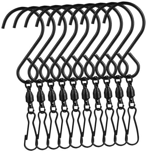 HYTROVE 10pezzi Ganci Rotanti Acciaio Inossidabile per Appendere per Wind Chimes Mangiatore Uccelli Fioriere e Decorazioni da Giardino