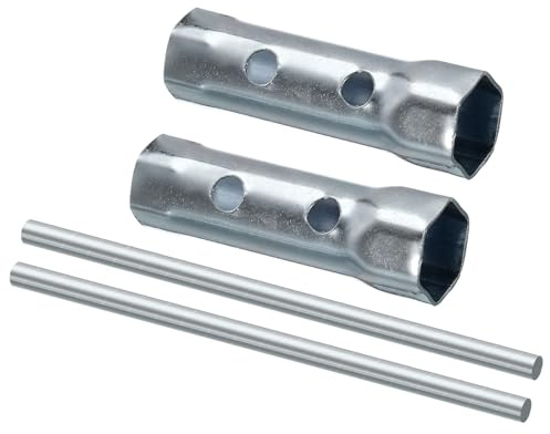 TA-VIGOR Doppelend-Zündkerzenschlüssel, 16 mm & 18 mm, manueller Zündkerzenschlüssel, Innensechskant-Werkzeug mit Hebelstange für Motorrad, Motorreparatur, 2 Stück