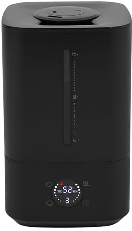 Top-Fill Luftbefeuchter 6L, Humidifier mit 360°Drehbare Düse, Spülmaschinenfest Vernebler, Schlafmodus, integrierter Timer, Aroma Diffuser für Schlafzimmer Kinderzimmer Pflanzen Baby (Schwarz)