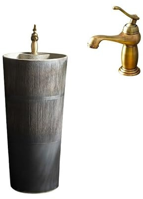 Waschbecken Für Waschküche Retro-Säulenwaschbecken, Standwaschbecken, Außen- und Innensäulenwaschbecken Freistehende Waschbecken Für Den Außenbereich(A)