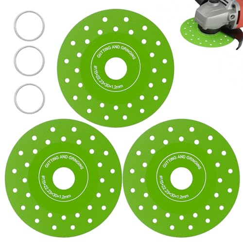 115mm Diamond Chamfered Saw Blade 3Pcs Multi-Pore Rock Slab Grinding Disc,Ultra Thin Rock Slab & Tile Cutting Disc, Polishing Cutting for Angle Grinder, Granite, Marble, Glass, Ceramics