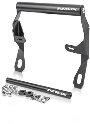 Soporte para Teléfono Y Navegador GPS para Motocicleta para Yamaha NMAX 155, 125, NMAX155 Tech MAX 2025- para Smartphone Dispositivo Movil GPS Adaptador(Negro 1)