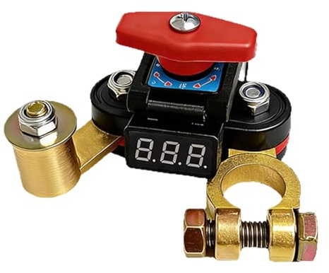 Interrupteur De Coupure De Batterie De Voiture, Coupe Circuit Batterie 12v 24V, Déconnexion D'isolateur De Batteries, Équipement De Sécurité Anti-Fuite En Cuivre À Haute Conductivité Coupe Batteri