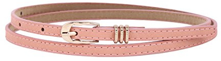 Damara Cinturón Con Hebilla Dorado Para Mujer De Diseño De Costura,Rosado