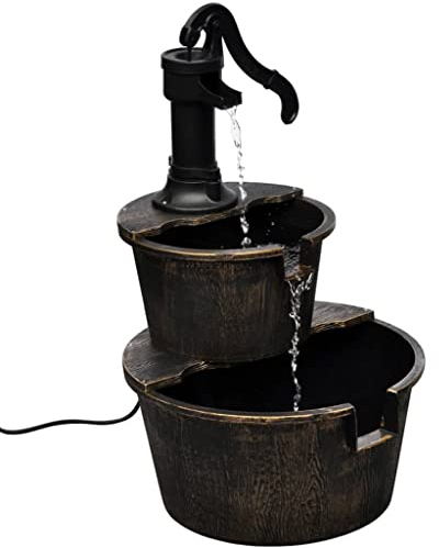 vidaXL Springbrunnen Wasserspiel Gartenbrunnen Zierbrunnen Stufenbrunnen Brunnen +Pumpe