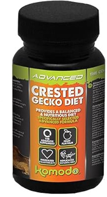 Komodo Advanced Crested Gecko Diet Natural Nutrition Easy Digest Premium Quality Food Safe Healthy Balanced Formula Suitable for All Life Stages 75g