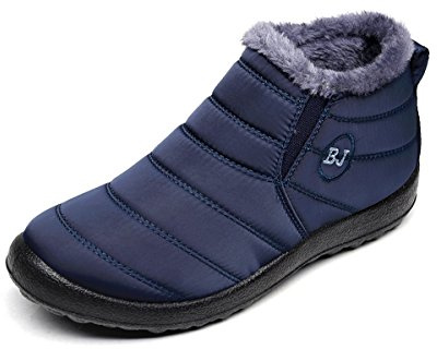 Botas de Nieve Unisex, Popoti Hombre Mujer Botas de Nieve Zapatos Antideslizante Calientes Fur Botines Forradas Cortas Boots Algodón Zapatos Invierno Aire Libre Botines/Suggest Buy a Big Size