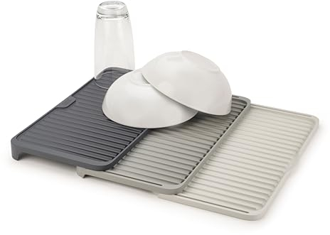 Joseph Joseph 3-stufiger erweiterbarer Abtropfkorb, kompakt – Grau