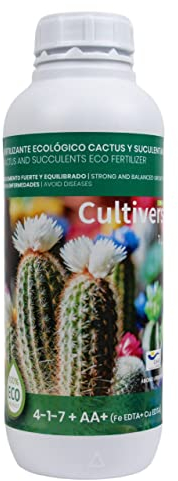CULTIVERS Bio-Dünger für Kakteen und Sukkulenten, 1 l Flüssigdünger für EIN gesundes Wachstum mit höherer Blüte. Pflanzen sind resistenter gegen Krankheiten Dünger