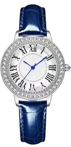 RORIOS Damenuhren Analog Quarz Uhr mit Lederband Sternenklarer Himmel Dial Uhren wasserdichte Armbanduhr für Frauen Mädchen