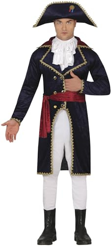 FIESTAS GUIRCA | Costume Conqueror Adulte - Veste, Ceinture, Pantalon, Plastron et Chapeau - Costumes de Marquis et Militaires pour Halloween, Carnaval et Fêtes Déguisées - Homme