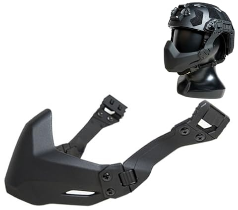 Tactical Airsoft Mask Half Face Mask Tactical Helmet Airsoft Protective Mask Folding Half Seal Mask for Cs Game Cosplay (Black, A)