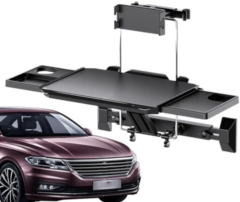 Auto-Rücksitztisch, Reisetablett Für Autositz, Faltbares Esszimmerregal Zur Laptop-Montage, Verstellbarer Rücksitz-Schreibtisch, Fahrzeugsitz-Rücken-Organizer-Tisch Zum Essen, Trinken, Arbeiten