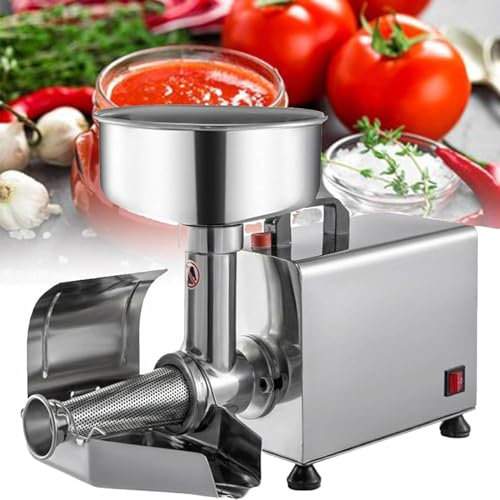 KJZQXYX Tomatensoßenbereiter, elektrische Mahlpresse, Edelstahl-Lebensmittelsieb, Blaubeere, kommerziell, 370 W, für Tomatensoße