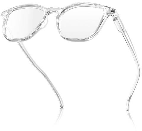 SURFOU Lunette Anti Lumiere Bleue, Ordinateur et Gaming, Anti-Fatigue, Verres Transparents TR90 Ultra Légère, Protection Écran, Repos des Yeux, Sans Correction, Hommes et Femmes
