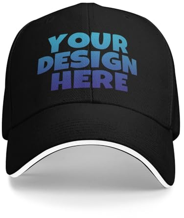 AMZLRR Baseballkappe personalisiertes Cap selbst gestalten mit Foto/Logo/Text gestalten | Verstellbare Cap für Männer & Frauen