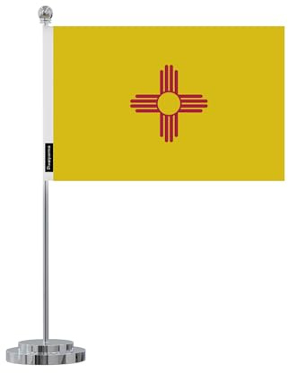 Drapeau Bureau Nouveau-Mexique en Polyester 14x21cm