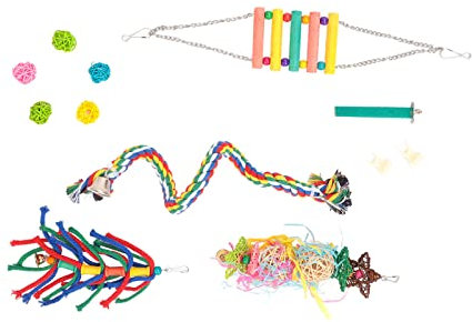 Yctze Giocattoli Altalene Versatili con Forcella UIT per Uccelli - Campo da Gioco Coinvolgente, Sicuro