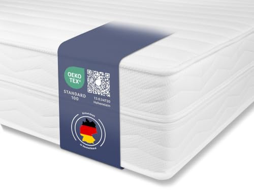 Träumegut24 HydroCell 7-Zonen Matratze 90x200 cm | Härtegrad wählbar | Höhe 16cm | Ergonomische Kaltschaummatratze | Oeko-TEX® | (H4, 90x200cm, 16cm)