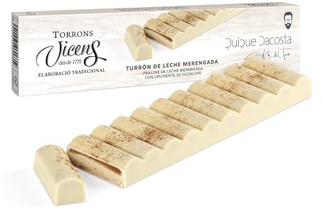 Turrón de Leche Merengada by Quique Dacosta 300g en Estuche – Torrons Vicens | Turrón gourmet de chocolate blanco con notas de limón y canela | Dulce, refrescante y aromático
