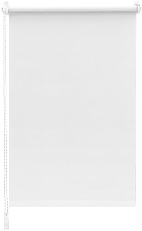 Sekey Verdunklungsrollo ohne Bohren Klemmfix 80 cm breit, Seitenzugrollo Hitzeschutz Sichtschutz und Sonnenschutz Wandmontage Deckenmontage Klemmrollo für Fenster & Tür, 80 x 130cm, Weiss