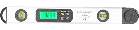 Respicefinem Goniometro digitale a livello angolare con schermo LCD retroilluminato e funzione di spegnimento automatico per progetti fai te di lavorazione del legno 0 a 225 (Argento)