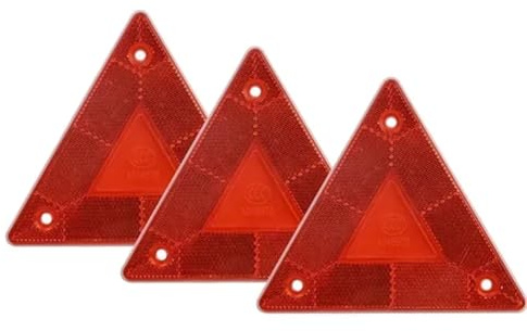Reflex varningstriangel Varningsskylt för lastbilsstopp bakljus säkerhetsreflekterande triangel varningsreflexskylt(3pcs)