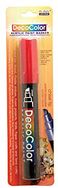 Uchida 315-C-2 Marvy Deco Color Chisel Tip Acrylic Paint Marker, Red