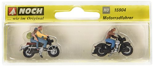 NOCH® H0 Figuren Motorradfahrer, Modellfiguren Set für Spur H0 mit Handkolorierung