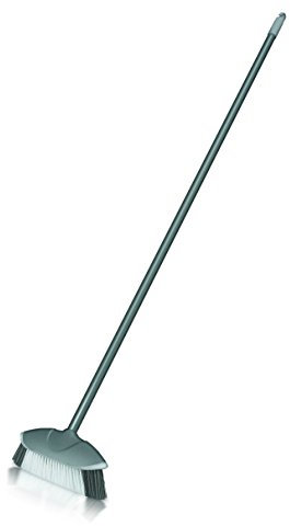 Addis ComfiGrip Indoor Broom Set In Metallic Silver, 7 x 30 x 129 cm