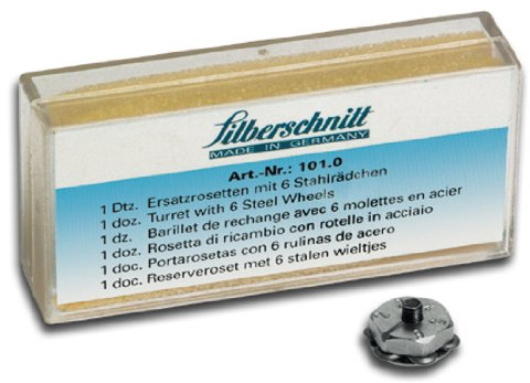 1 Ersatzrosette für Glasschneider 100.0 von Silberschnitt , mit 6 Stahlrädchen
