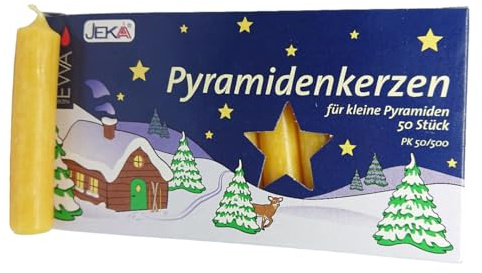 Ebersbacher Kerzenfabrik GmbH Pyramidenkerzen 50 Stück honigfarben