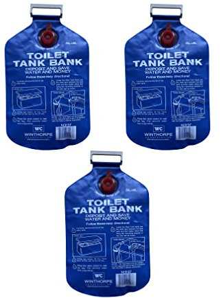 Toilet Tank Bank Water Conserving Tank Insert - 3 Pack