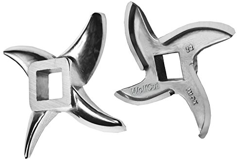 Couteau de sûreté WolfCut en inox - Pour un hachoir à viande - Taille 22