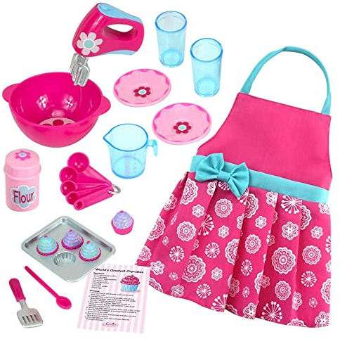 Sophias av Teamson Kids baktillbehör och förkläde för 45 cm dockor, rosa