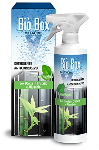 Limpiador y desincrustante anticorrosivo ideal para cabinas de ducha con acabados delicados o perfiles de aluminio. Bio Box de 500 ml
