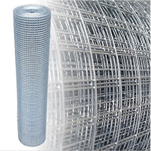 Garmix Volierendraht Verzinkt 100cm 9x9mm 4-Eck verzinkter Stahl Drahtgitter (10m)