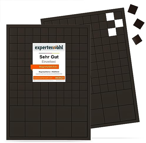 Reorda® Magnetplättchen selbstklebend (220 Stück) | Starker 3M-Kleber ermöglicht ausgezeichnete Klebekraft | Vielseitige Flache Magnete zum basteln & schneiden | Ideal nutzbar für Schule & Büro