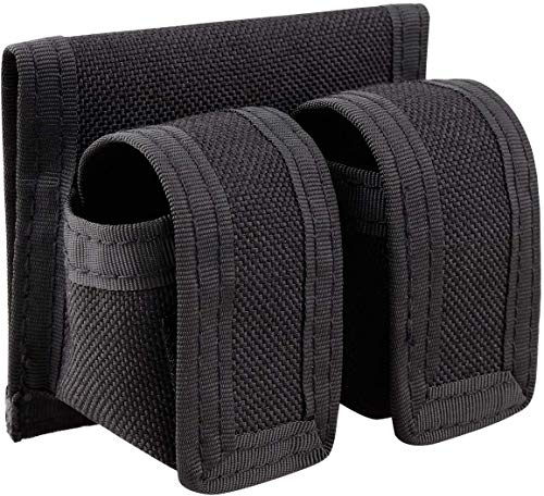 ACEXIER Speedloader Pouch Case Holder Nylon Tactical Double Speedloader Belt Off-Duty nascosto Pouch Custodia Mag Holder Universal Fit S & W .38 .357 .44 .45 Calibro 5 e 7 colpi